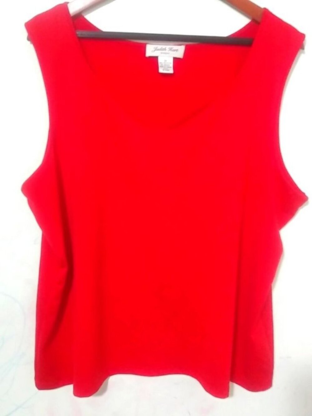 Judith Hart 3X Red Sleeveless Shell Top Plus